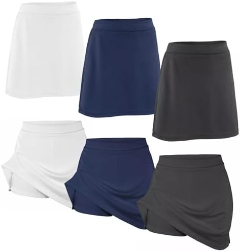 Girls Skort 2-in-1 Shorts Tennis Skirt Active Gymnastic School PE Sports Shorts