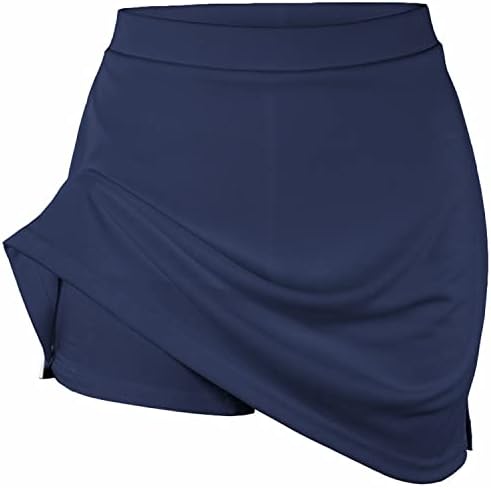 Girls Skort 2-in-1 Shorts Tennis Skirt Active Gymnastic School PE Sports Shorts
