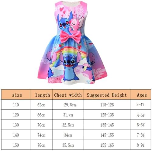 Girls Stitch Casual Dress Summer Toddler Princess Flower Double Bow Tie Wedding Party Kids Sundress Short Dresses