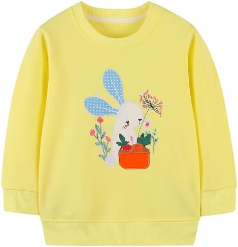 Girls Sweatshirt for Kids Cotton Top Casual Jumper Girl T Shirt Toddler Clothes Long Sleeve Pullover Age 1-12 Years