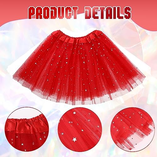 Girls Tutu Skirt With Stars Sequin Little Girls 3 Layers Tutu Skirt Kids Princess Dance Tutu Princess Dress Ballet Skirt