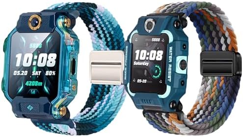 Gittos 2-Piece Watch Strap Compatible with imoo Watch Phone Z7/Z6/Z1 Kids Sport Replacement Band for Girl Boy