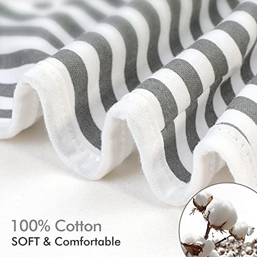 GLLQUEN BABY Baby Swaddle Wraps For 0-3 Months Newborn Oeko-tex100 100% Breathable Organic Cotton Fabric Swadding Blankets 3 Pack(New Grey)