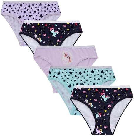GM Apparel 10 Pack Girls Knickers 100% Cotton Briefs Underpants Underwear Pants - Size 2-13 Years Multicolor