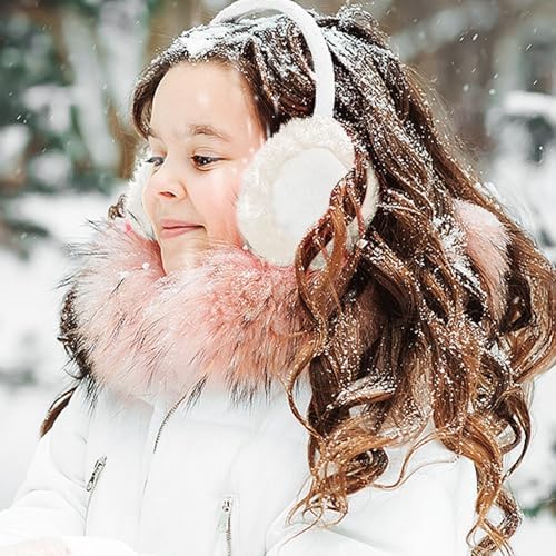GNEGNI LIFE Ear Muffs Kids Furry Classic Earmuffs Elastic Faux Fur Ear Warmers Comfortable Ear Covers Outdoor Running Girls And Boys