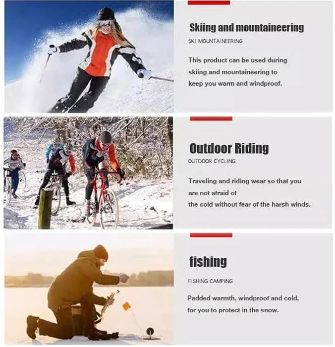 GodbTG Plush-Lined Thickened Thermal Hat With Face Mask For Men And Women Ski Winter Face Mask Winter Camping Hooded