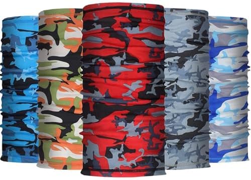 Goufride 10 Pack Neck Gaiter Face Mask Mens Womens Balaclavas UV Scarf Multipurpose Headwear
