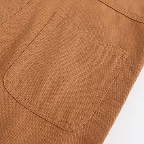 GRANDWISH Boys Canvas Bib Overalls Kid's Multi Color Overalls Size 6-14