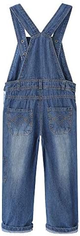 GRANDWISH Boys Girls Dungarees Blue Denim Bib Overalls
