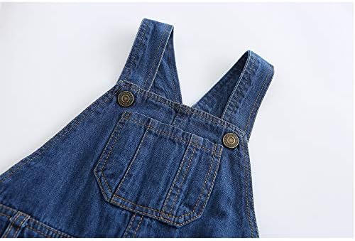 GRANDWISH Boys Girls Dungarees Blue Denim Bib Overalls