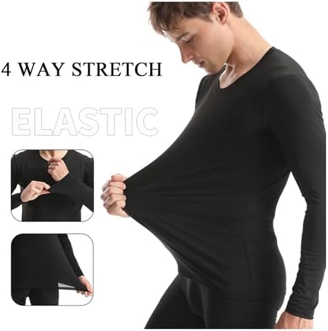 Guoegh Kids Boys Base Layers Sets Compression Thermal Football Skins Sport Baselayers Warm Long Johns Underwear For Children