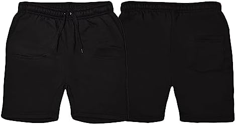 GW CLASSY OUTFIT 2 Pack Boys Shorts Fleece Shorts Kids Summer Loungewear Shorts Boys Running Shorts With Pockets 5-13 Years