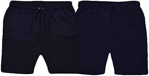 GW CLASSY OUTFIT 2 Pack Boys Shorts Fleece Shorts Kids Summer Loungewear Shorts Boys Running Shorts With Pockets 5-13 Years