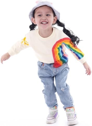 HahaNice Kids Clothes Girls Long Sleeve Tops Rainbow Jumper 18 Months-6 Years