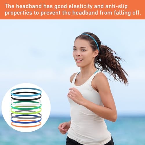 Halit 8pcs Boys Headband Boys Hair Band Boys Headband For Kids Sports Headband Thin Headbands Elastic Sports Hairbands Non Slip Sport Hair Bands For Kids And Adults Boys Men Women