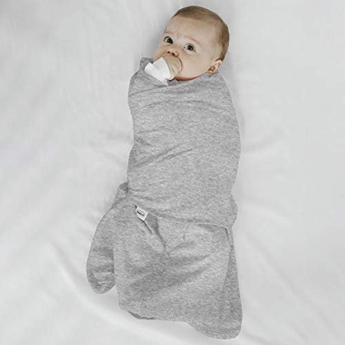 HALO Baby Sleeping Bag Swaddle 1.5 TOG SleepSack 100% Cotton Heather Grey Sleeping Sack For Newborn Babies Easy Zip Access Nappy Change Wearable Blanket Grow Bag Boys & Girls 0-3 Months