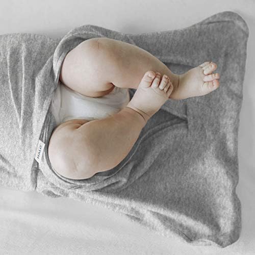 HALO Baby Sleeping Bag Swaddle 1.5 TOG SleepSack 100% Cotton Heather Grey Sleeping Sack For Newborn Babies Easy Zip Access Nappy Change Wearable Blanket Grow Bag Boys & Girls 0-3 Months
