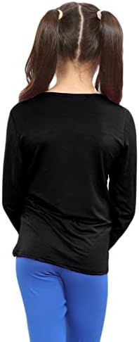 Hamishkane® Kids Long Sleeve School T-Shirt Plain Round Neck Stretchy Girls Long Sleeve Tops Casual And Comfortable Kids T Shirts - Boys And Girls School Shirts