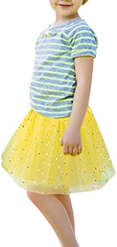 Haptufer Tutu Skirts Star Sparkle Sequin Princess Dresses 3 Layers Ballet Dance Toddler Baby Tulle Tutu Skirt