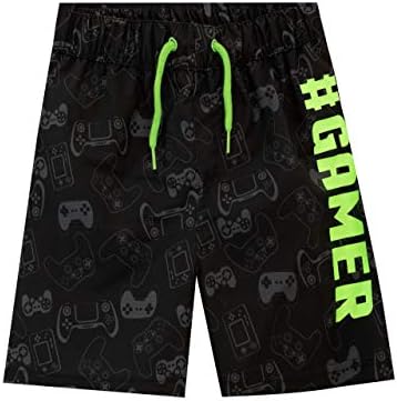 Harry Bear Boys Gaming Swimming Shorts Gamer Swim Trunks for Kids