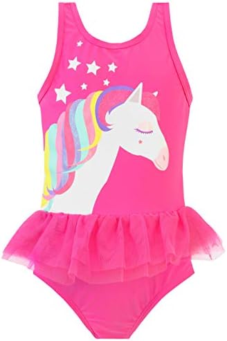Harry Bear Girls Rainbow Pony Swimsuit