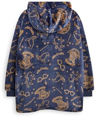 Harry Potter Girls Wearable Blanket Hoodie Childrens Hooded Sherpa Fleece Pullover HP Hogwarts Kids Sherpa Lined Loungewear With Pockets Wizard Movie Merchandise