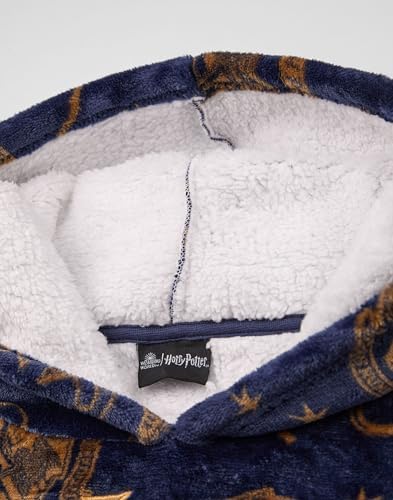 Harry Potter Girls Wearable Blanket Hoodie Childrens Hooded Sherpa Fleece Pullover HP Hogwarts Kids Sherpa Lined Loungewear With Pockets Wizard Movie Merchandise
