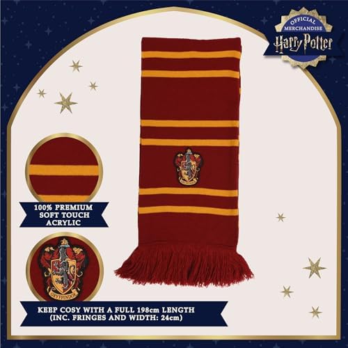 Harry Potter Scarf Scarves For Kids Costume Wizard & Fashion Machine Washable Official Merchandise