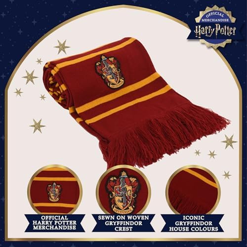 Harry Potter Scarf Scarves For Kids Costume Wizard & Fashion Machine Washable Official Merchandise