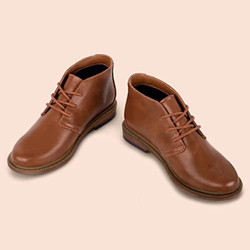 Harvest Land Boys Dress Shoes Lace-up School Shoes Kids Classic Oxford Boots Boys Loafer Flats Hook And Loop Light Comfortable For Toddler Big Kids