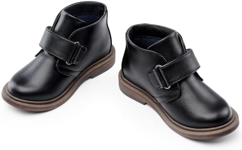 Harvest Land Boys Dress Shoes Lace-up School Shoes Kids Classic Oxford Boots Boys Loafer Flats Hook And Loop Light Comfortable For Toddler Big Kids