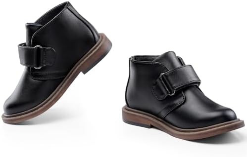 Harvest Land Boys Dress Shoes Lace-up School Shoes Kids Classic Oxford Boots Boys Loafer Flats Hook And Loop Light Comfortable For Toddler Big Kids