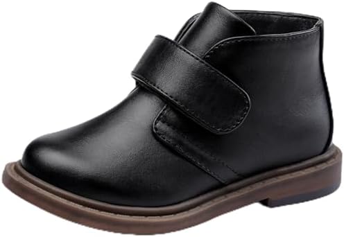 Harvest Land Boys Dress Shoes Lace-up School Shoes Kids Classic Oxford Boots Boys Loafer Flats Hook and Loop Light Comfortable for Toddler Big Kids