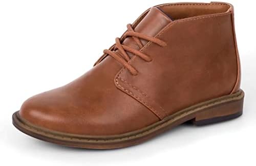 Harvest Land Boys Dress Shoes Lace-up School Shoes Kids Classic Oxford Boots Boys Loafer Flats Hook and Loop Light Comfortable for Toddler Big Kids