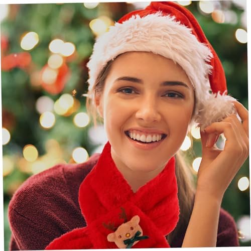 HEALEEP Christmas Cartoon Cashmere Scarf Warm Winter Cross Tie Neck Warmer For Boys And Soft And Durable Design For Outdoor Activities