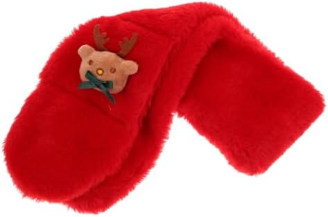 HEALEEP Christmas Cartoon Cashmere Scarf Warm Winter Cross Tie Neck Warmer For Boys And Soft And Durable Design For Outdoor Activities