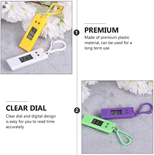 Hemobllo 6pcs Electronic Watch Key Chain Hanging Electronic Watch Badge Gifts For Men Student Keychain ES Pocket Male Digital Men And Women Plastic Small