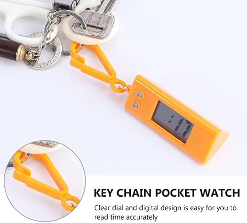 Hemobllo 6pcs Electronic Watch Key Chain Hanging Electronic Watch Badge Gifts For Men Student Keychain ES Pocket Male Digital Men And Women Plastic Small