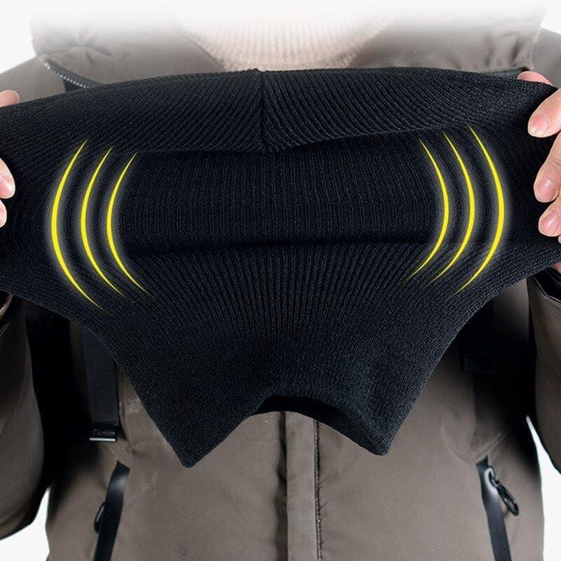 HIDRUO Blue Ski Mask 3-Hole Full Face Mask Cover Winter Balaclava Cap Knitted Face Cover For Outdoor Sports