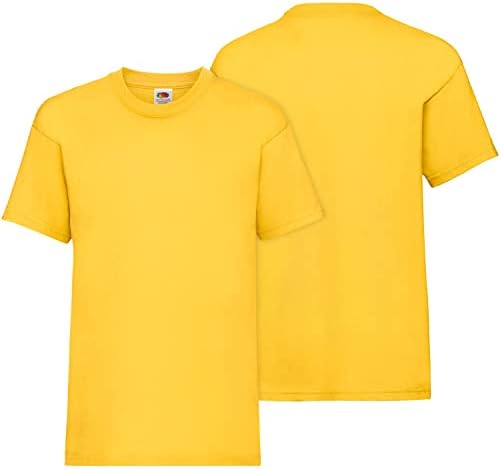 HiFEN® Kids Crew Neck Short Sleeve T Shirts Cotton Rich Plain Classic Fit Valueweight Casual Top 3 To 15 Years 3 Pack