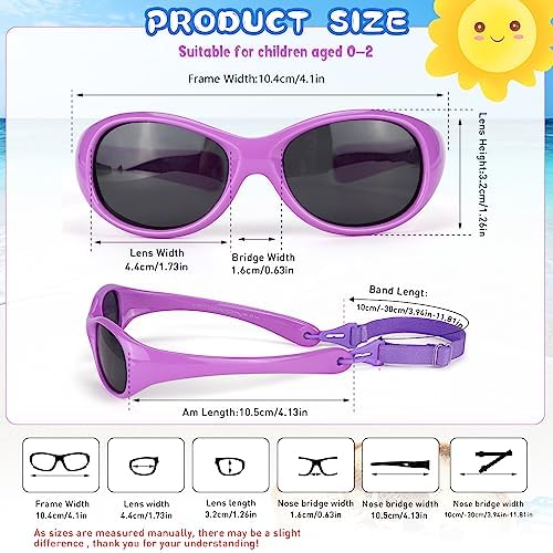 Hifot Baby Boy Girl UV Protection Polarized Sunglasses - Flexible Non-folding For Toddlers And Children 6 Months To Age 2