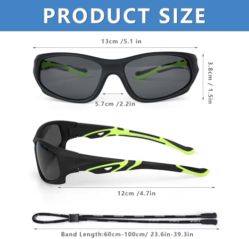 Hifot Kids Polarized Sunglasses For Boys Girls Childrens UV Protection Flexible Outdoor Beach Toddler Eyewear Sport Sunglasses