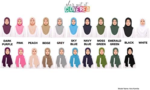 Hijab With Button - Girls Kids Teens Adults