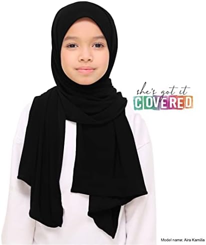 Hijab With Button - Girls Kids Teens Adults