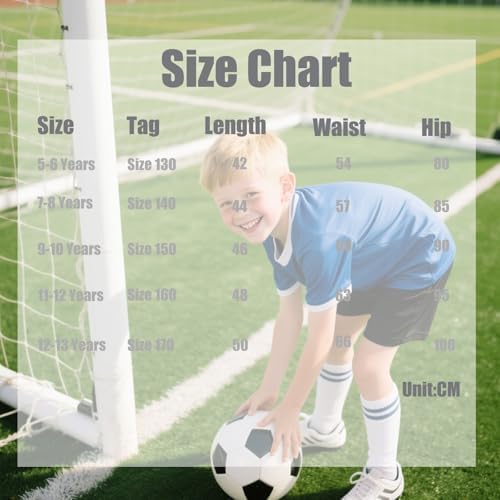 Himcus Boys PE Shorts Kids Football Sports Quick-Dry Gym Activewear Running Shorts With Drawstring Zip Pockets