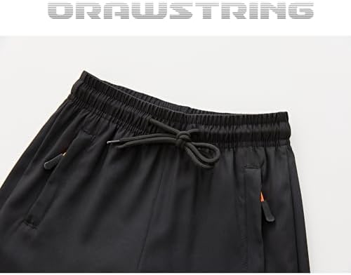 Himcus Boys PE Shorts Kids Football Sports Quick-Dry Gym Activewear Running Shorts With Drawstring Zip Pockets