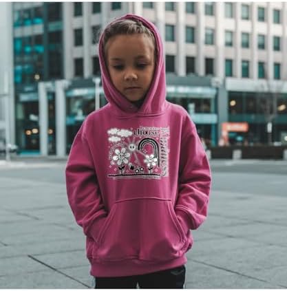 Hippowarehouse Remember Choose Kindness Positive Affirmation Flowers Kids Children's Unisex Hoodie Hooded Top