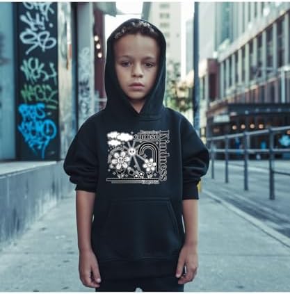 Hippowarehouse Remember Choose Kindness Positive Affirmation Flowers Kids Children's Unisex Hoodie Hooded Top