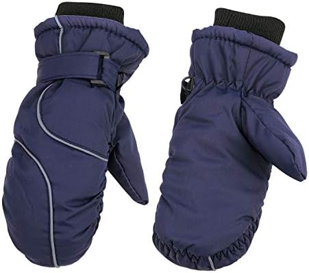 HKSICHENGKEJIUK Kids Ski Mittens Waterproof Snow Gloves Child Winter Thermal Snowboard Mittens Warm Fleece Lined Gloves for Outdoor Skiing Snowboarding Toddler Girls Boys Age 3-6 Years Old