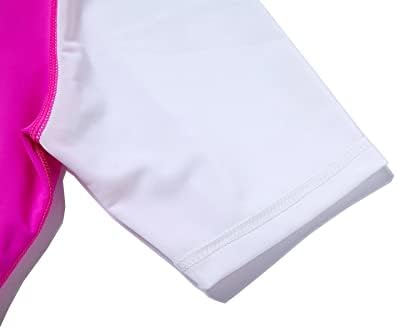 HMILES Short-Sleeve Rash Vest Kids - UPF Boys Girls Rash Guards Swim Top Quickdrying Childs Surf Shirt Wet Top Beach Water Sports Swimwear